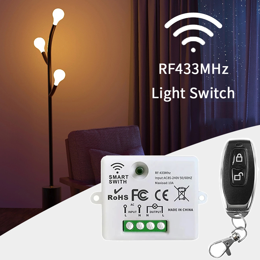 Smart Home Button - Interruttore Telecomandato Wireless RF 433MHz, Controller