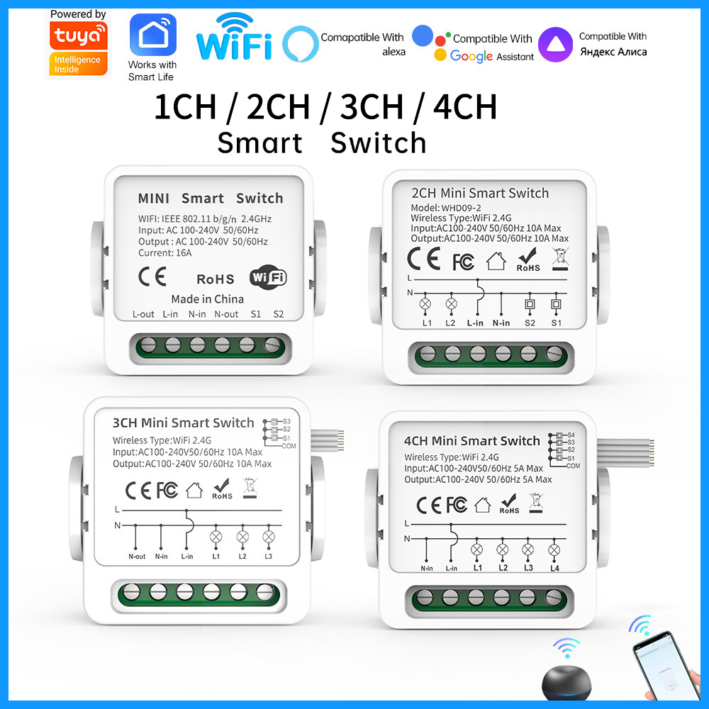 Smart Home Project - Interruttore Intelligente WiFi Tuya 1/2/3/4 Gang