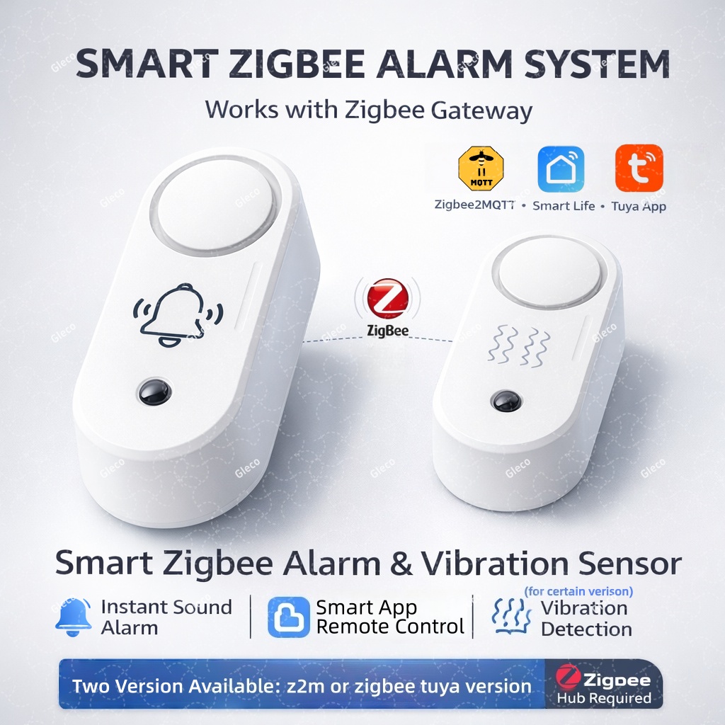 Smart Home Theater - Allarme sirena Zigbee con rilevamento vibrazioni