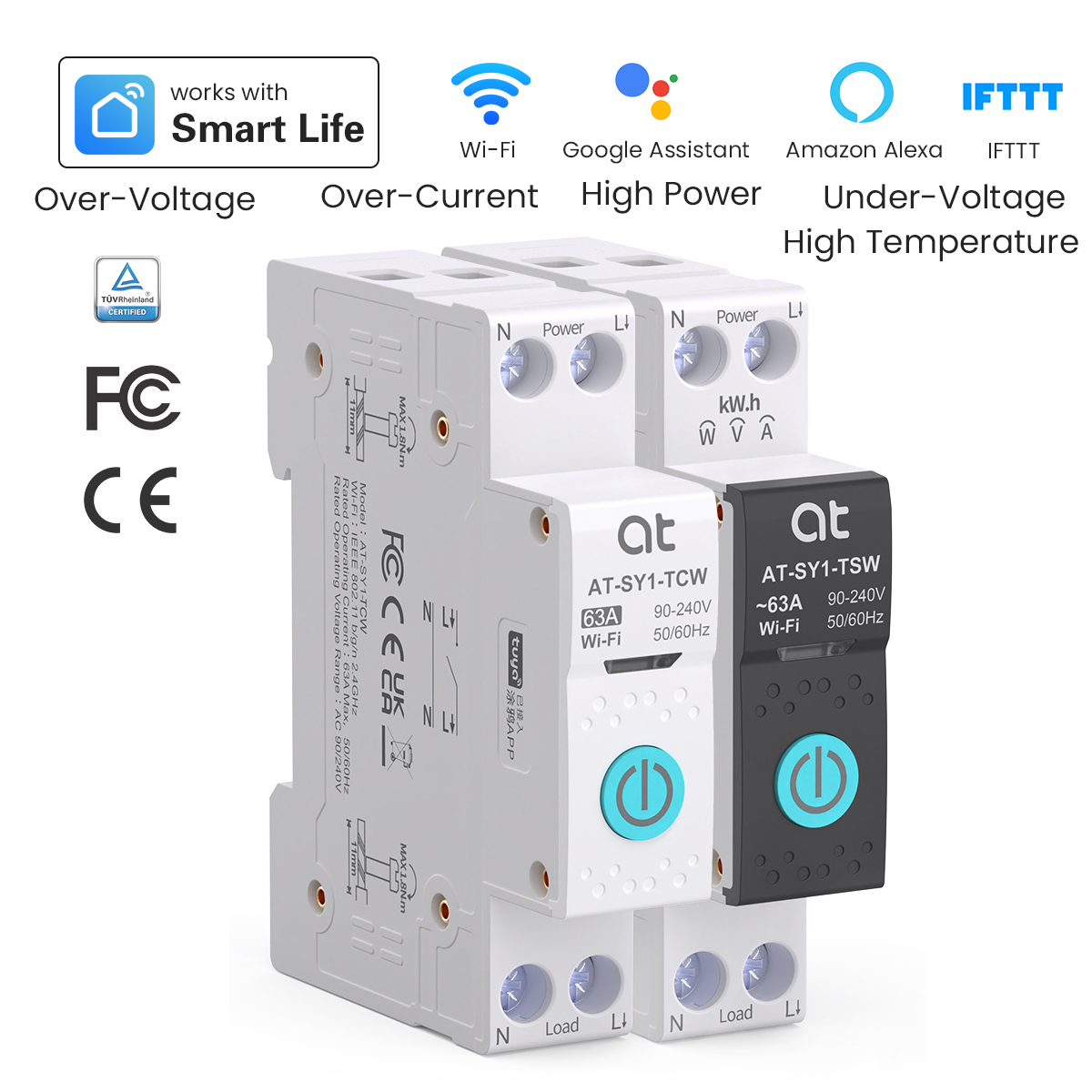 Smart Home Voice Control - Tuya WiFi Interruttore Intelligente 1P +