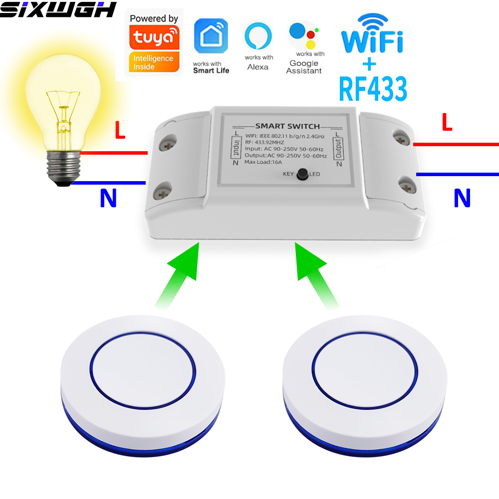 Smart Home Button - Interruttore Intelligente WiFi Tuya 16A, Controllo