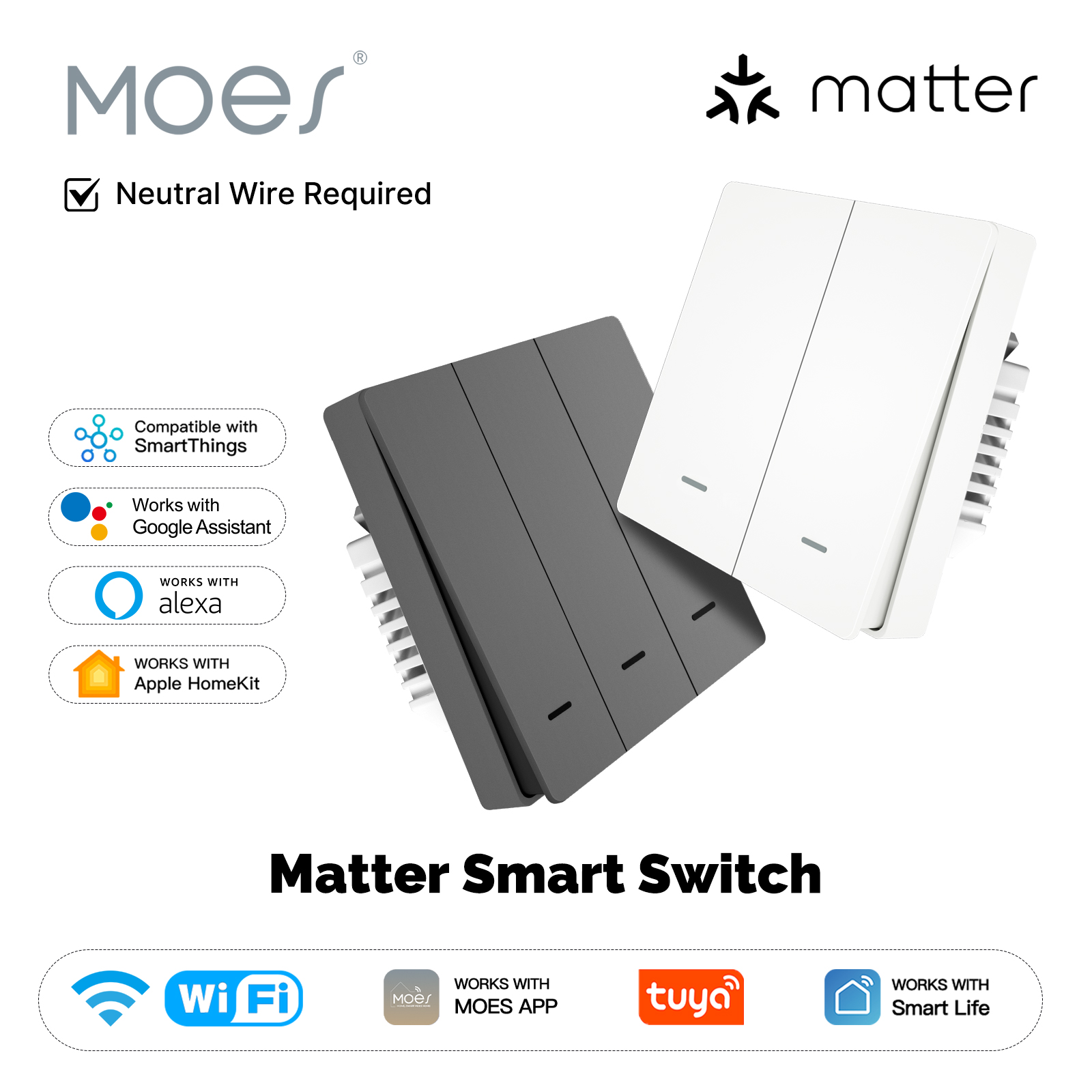 MOES Matter Tuya WiFi Smart Li - Smart Home Button recensione e prezzo
